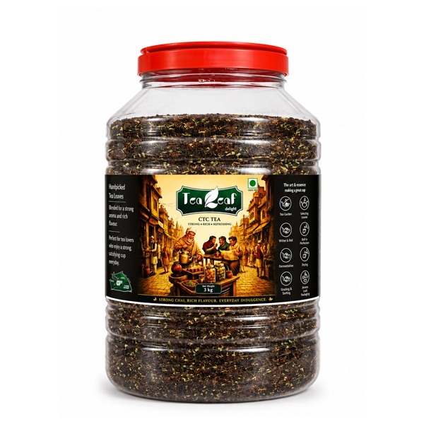 Tea Leaf Delight Commercial Pack Premium CTC Tea 3kg Jar