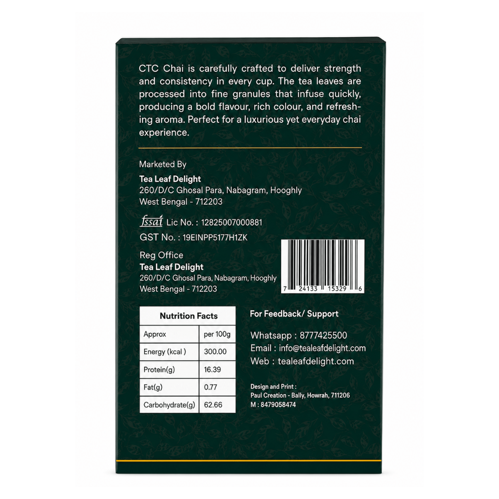 Tea Leaf Delight Premium Elaichi CTC Tea 250g