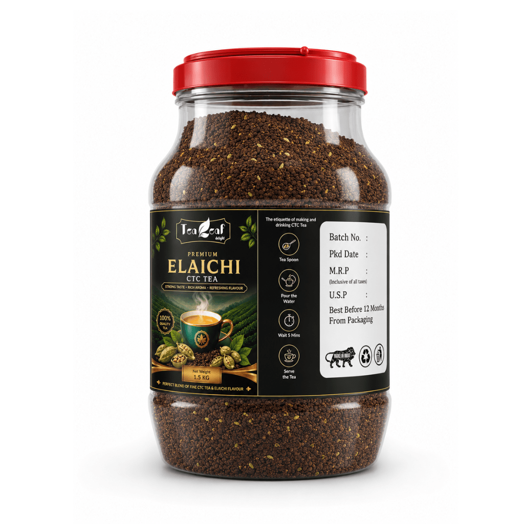 Tea Leaf Delight Premium Elaichi CTC Tea 1.5 kg | Strong Cardamom Flavoured Black Tea | Smart Value Pack - Image 2